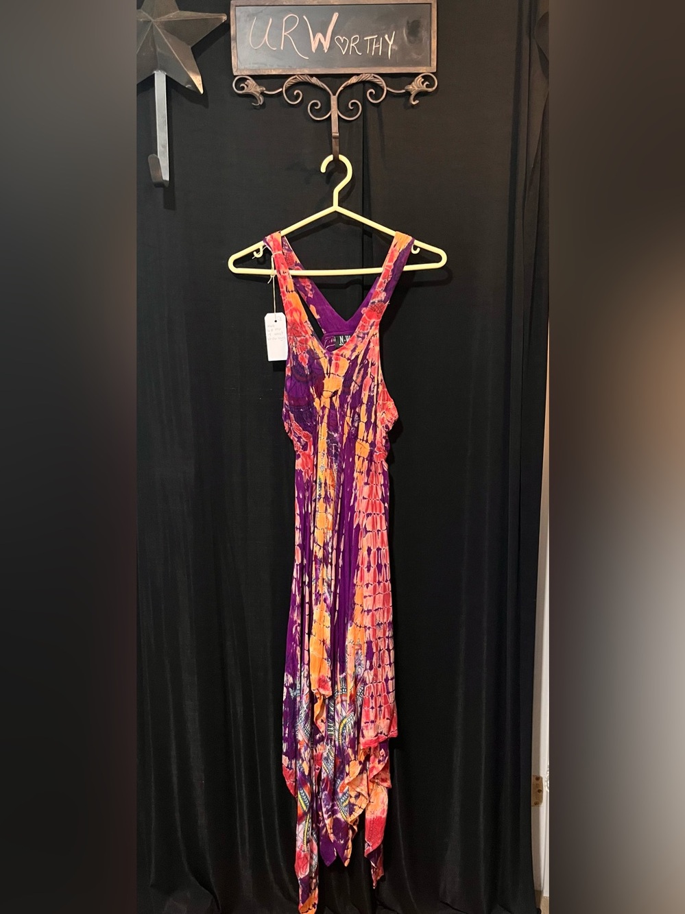 *018-N.W.D Butterfly Dress Asymmetrical Cut